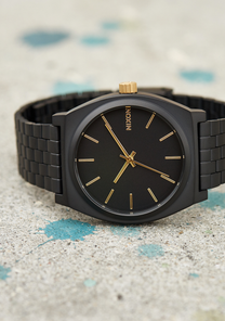 
NIXDEV01 Time Teller Analog Watch - Matte Black / Gold - View 5