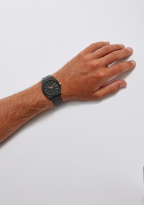 
NIXDEV01 Time Teller Analog Watch - Matte Black / Gold - View 6