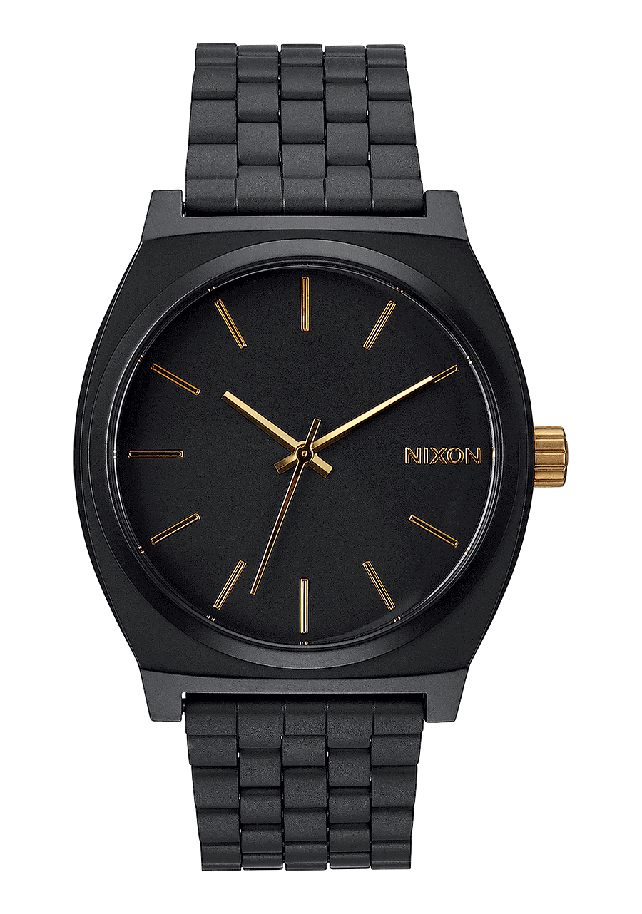 
NIXDEV01 Time Teller Analog Watch - Matte Black / Gold - View 1