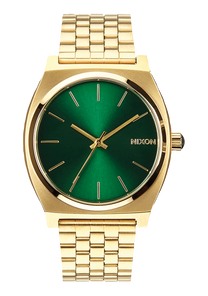 
NIXDEV01 Time Teller Analog Watch - Gold / Green Sunray - View 1