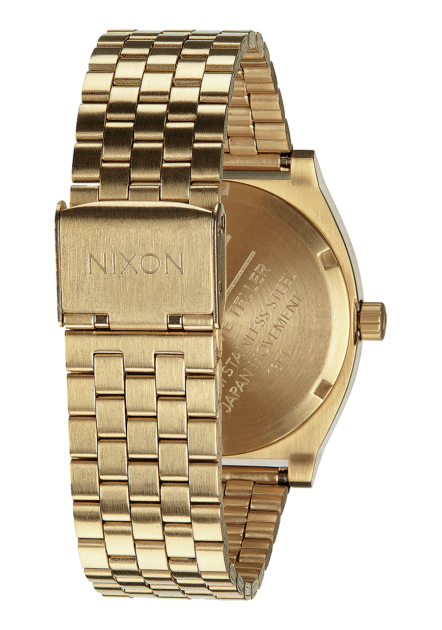 
NIXDEV01 Time Teller Analog Watch - Gold / Green Sunray - View 3