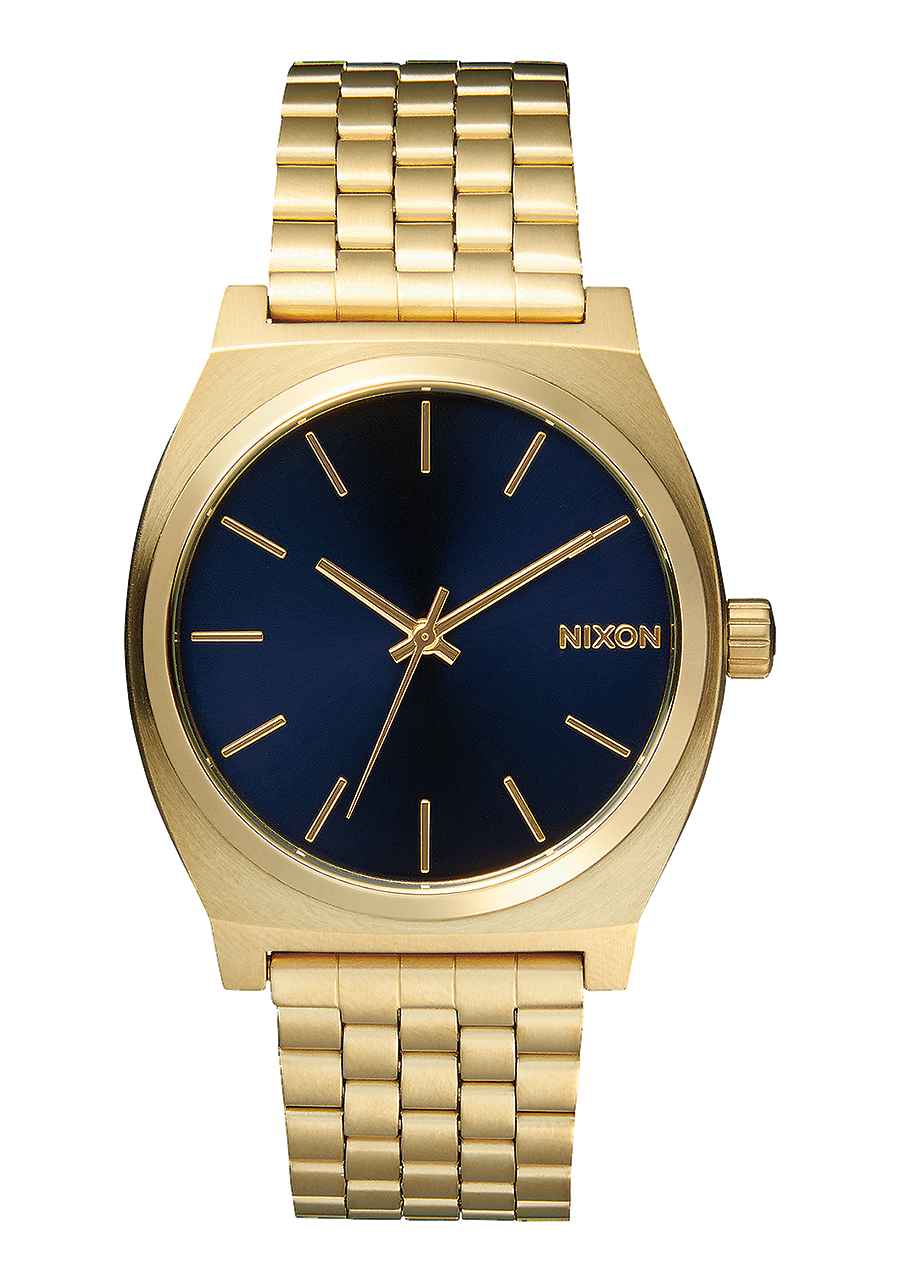 
NIXDEV01 Time Teller Analog Watch - All Light Gold / Cobalt - View 1