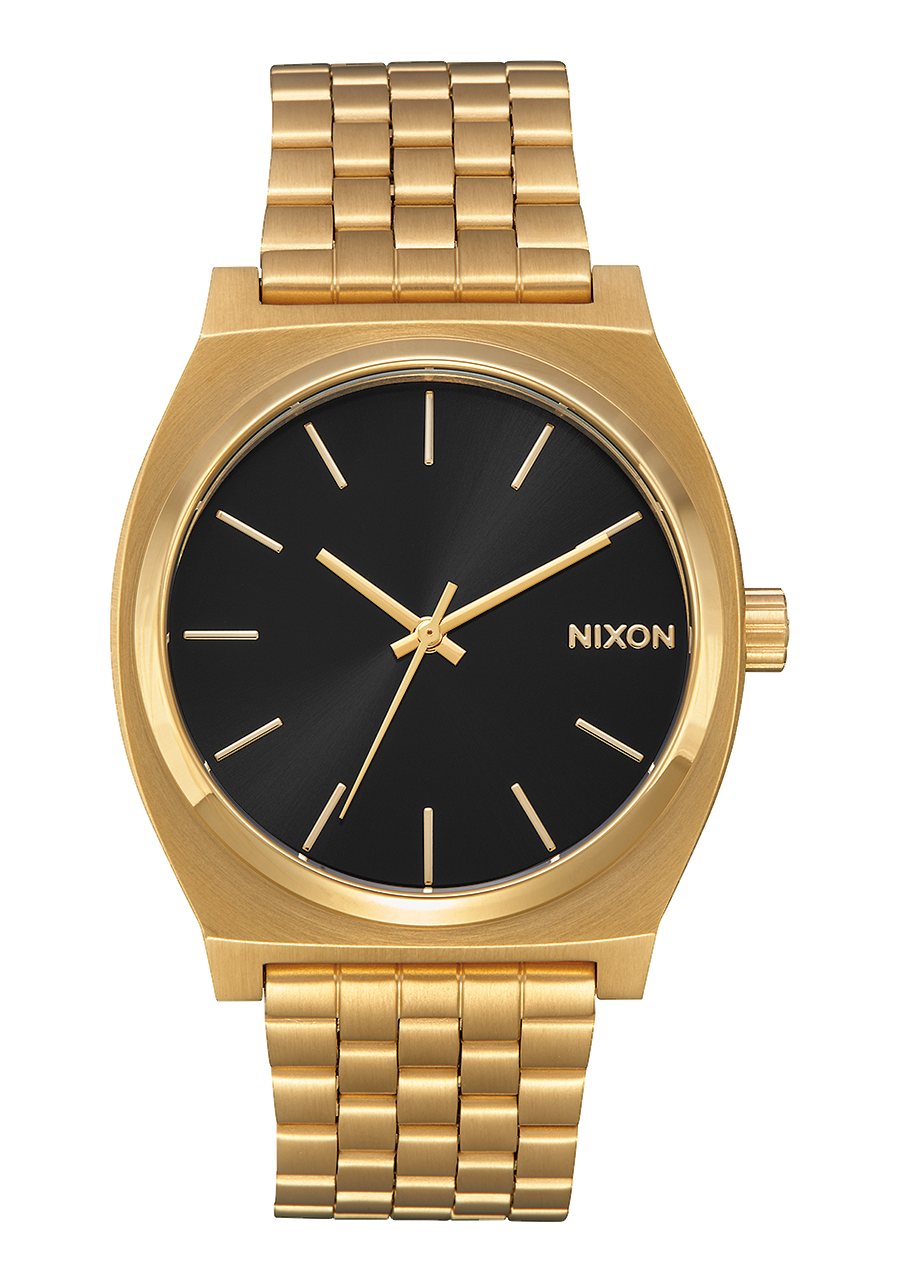 
NIXDEV01 Time Teller Analog Watch - All Gold / Black Sunray - View 1