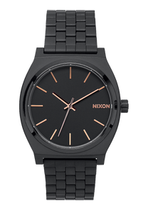 
NIXDEV01 Time Teller Analog Watch - All Black / Rose Gold - View 1