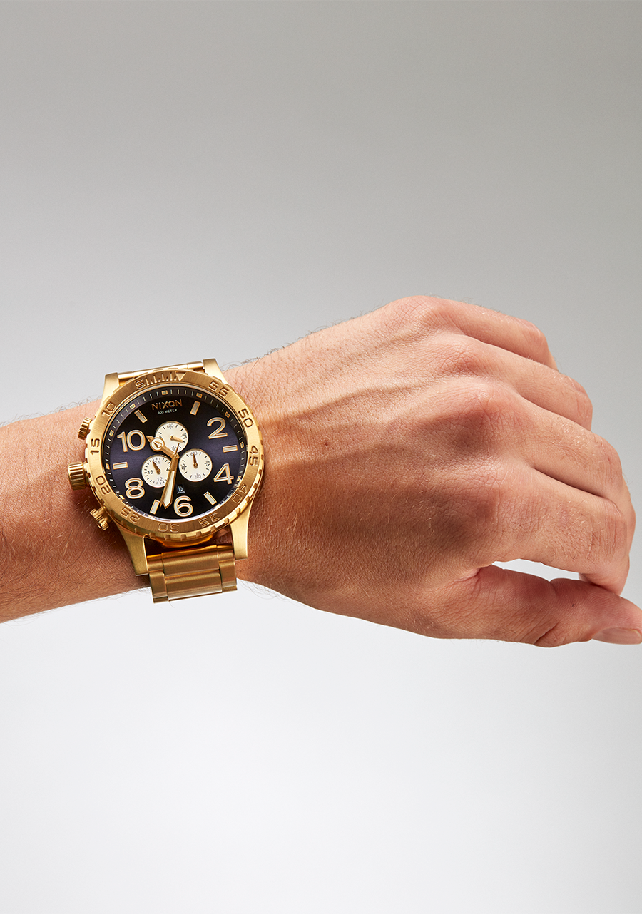 
NIXDEV01 51-30 Chrono Analog Watch - Gold / Indigo - View 6