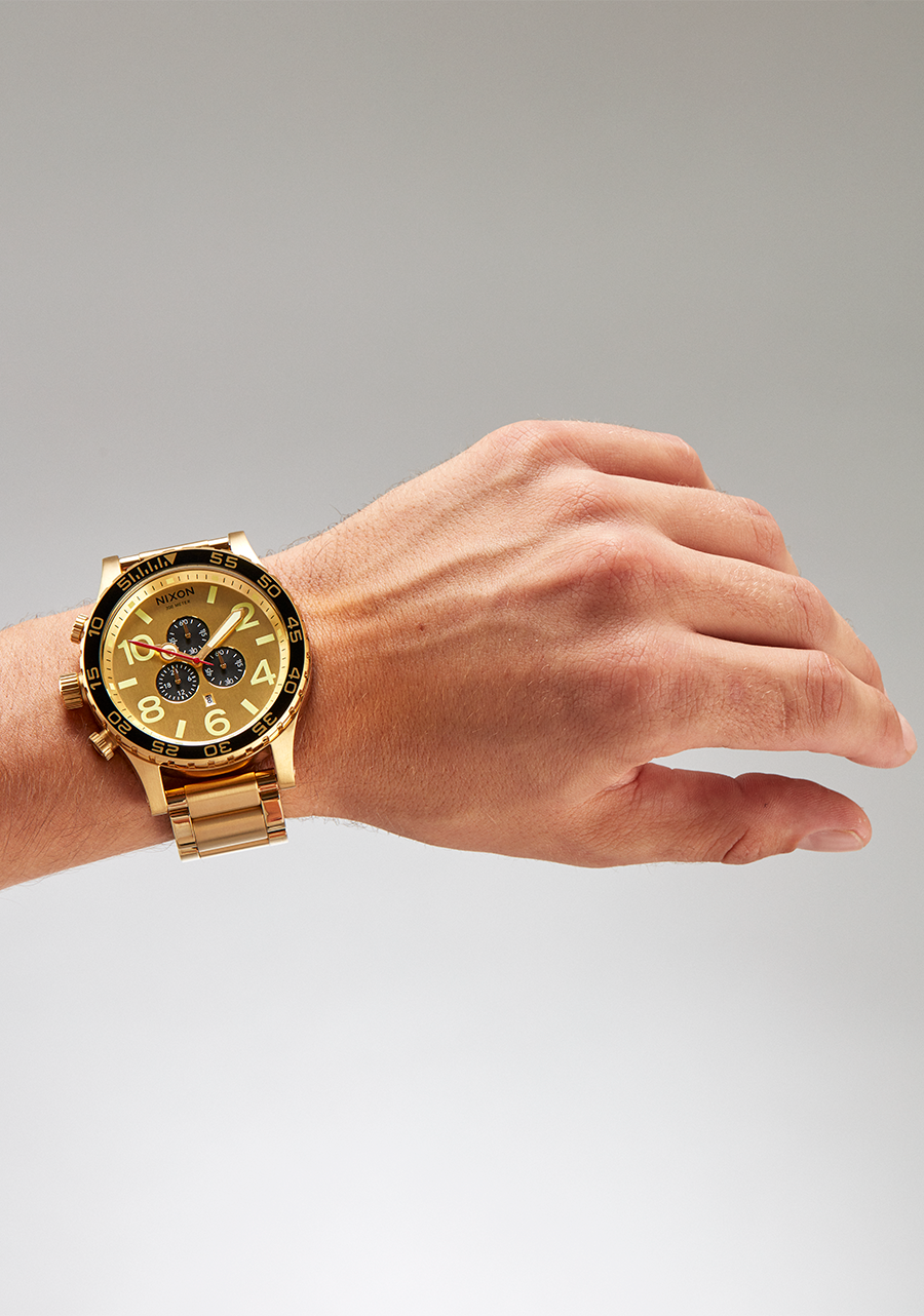
NIXDEV01 51-30 Chrono Analog Watch - All Gold / Gold / Black - View 6
