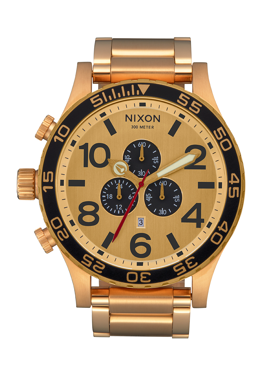 
NIXDEV01 51-30 Chrono Analog Watch - All Gold / Gold / Black - View 1