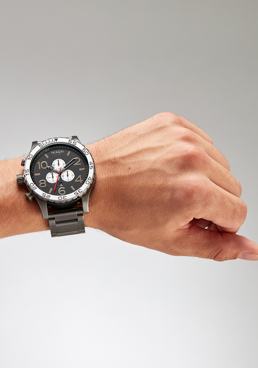
NIXDEV01 51-30 Chrono Analog Watch - Black / White / Gunmetal - View 6