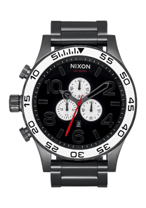 
NIXDEV01 51-30 Chrono Analog Watch - Black / White / Gunmetal - View 1