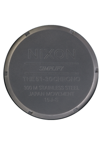 
NIXDEV01 51-30 Chrono Analog Watch - Black / White / Gunmetal - View 4