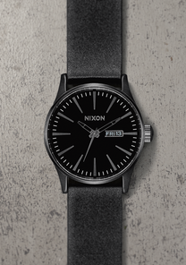 
NIXDEV01 Sentry Leather Analog Watch - All Black - View 6