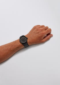 
NIXDEV01 Sentry Leather Analog Watch - All Black - View 7