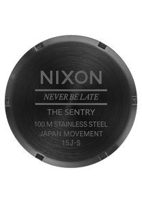 
NIXDEV01 Sentry Leather Analog Watch - All Black - View 4