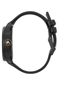
NIXDEV01 Sentry Leather Analog Watch - Matte Black / Gold - View 2