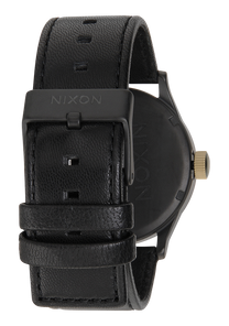 
NIXDEV01 Sentry Leather Analog Watch - Matte Black / Gold - View 3