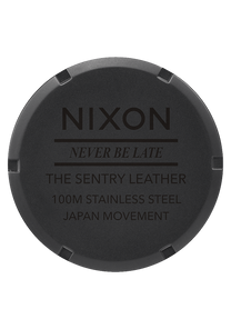 
NIXDEV01 Sentry Leather Analog Watch - Matte Black / Gold - View 4