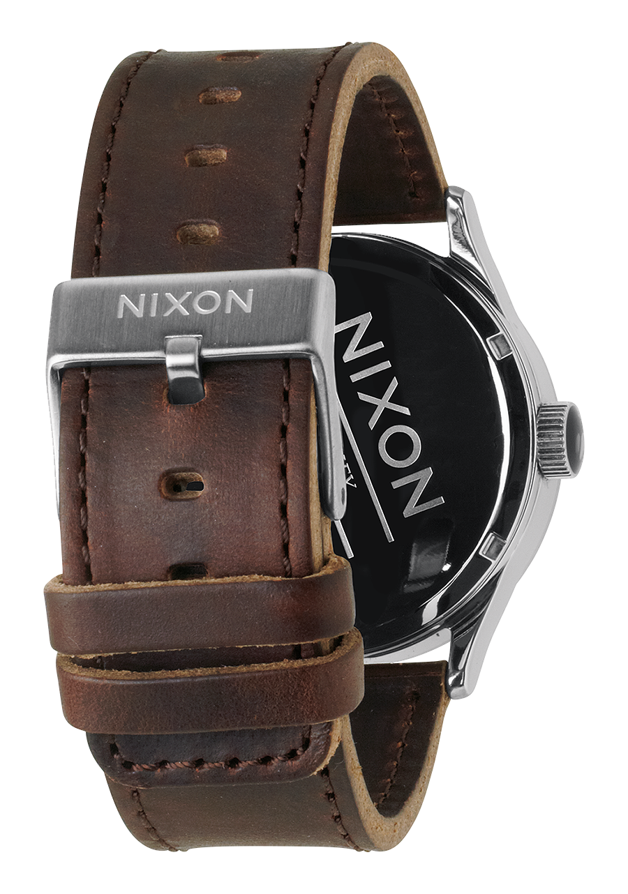 
NIXDEV01 Sentry Leather Analog Watch - Silver / Brown - View 3