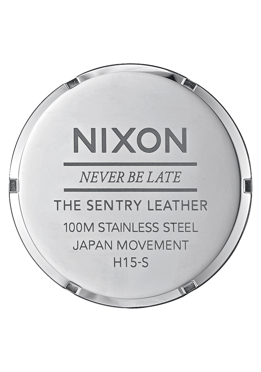 
NIXDEV01 Sentry Leather Analog Watch - Silver / Brown - View 4