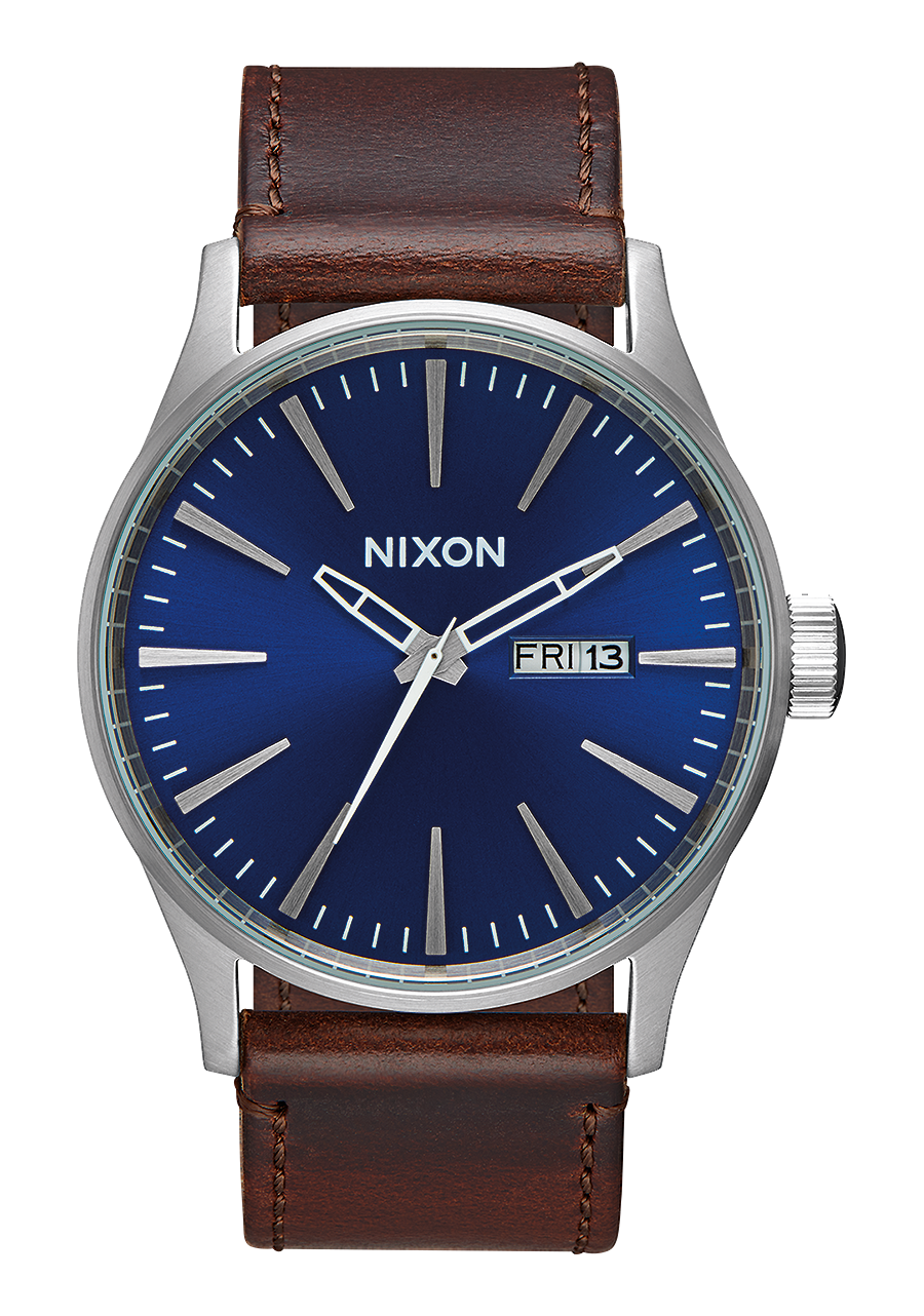 
NIXDEV01 Sentry Leather Analog Watch - Blue / Brown - View 1