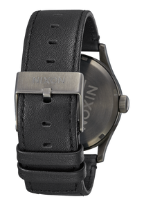 
NIXDEV01 Sentry Leather Analog Watch - Gunmetal / Black - View 3