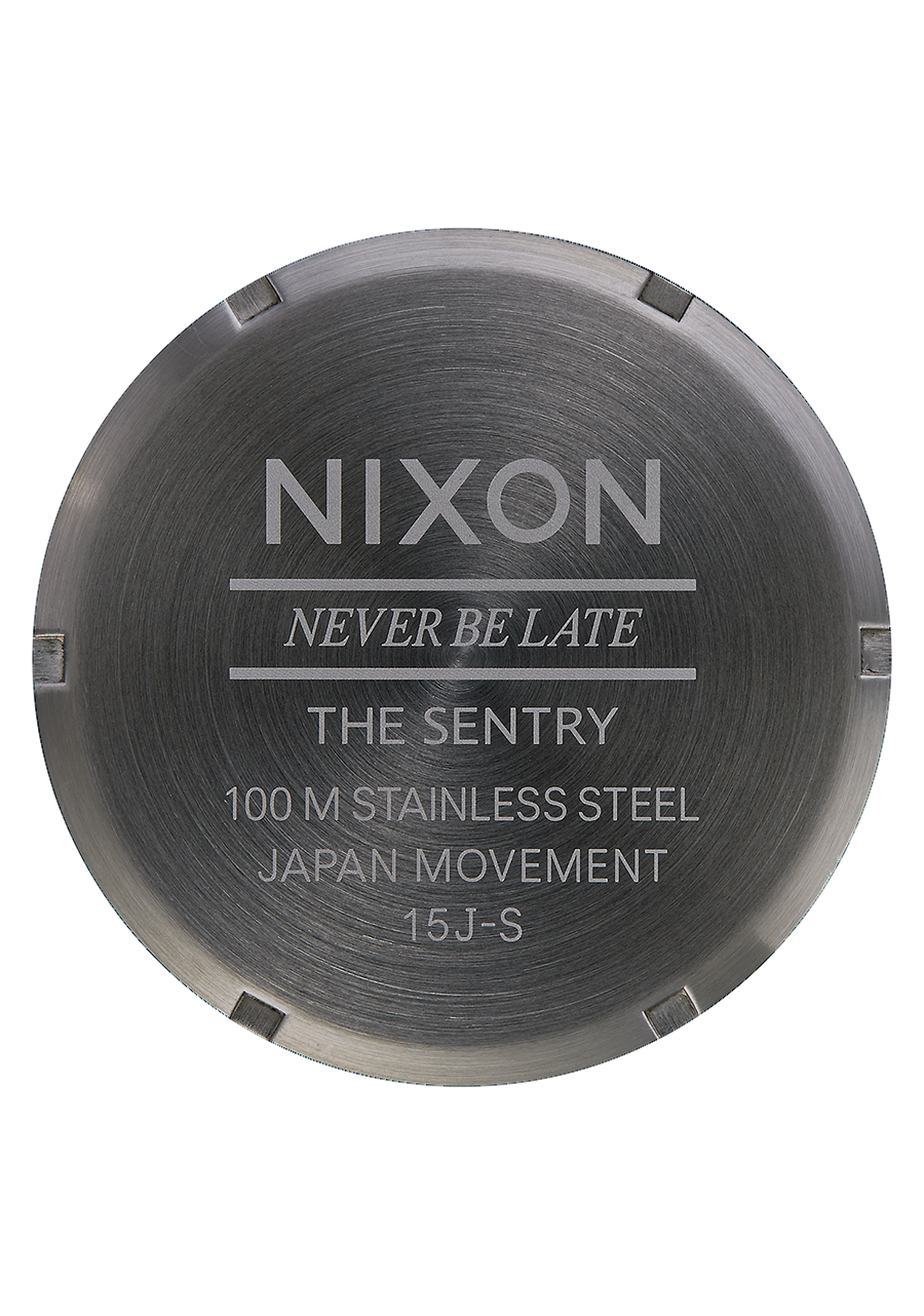 
NIXDEV01 Sentry Leather Analog Watch - Gunmetal / Black - View 4