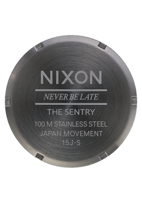 
NIXDEV01 Sentry Leather Analog Watch - Gunmetal / Black - View 4