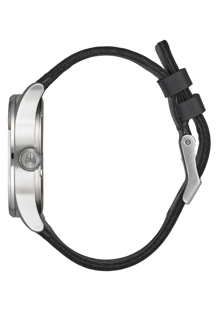 
NIXDEV01 Sentry Leather Analog Watch - All Silver / Black - View 2