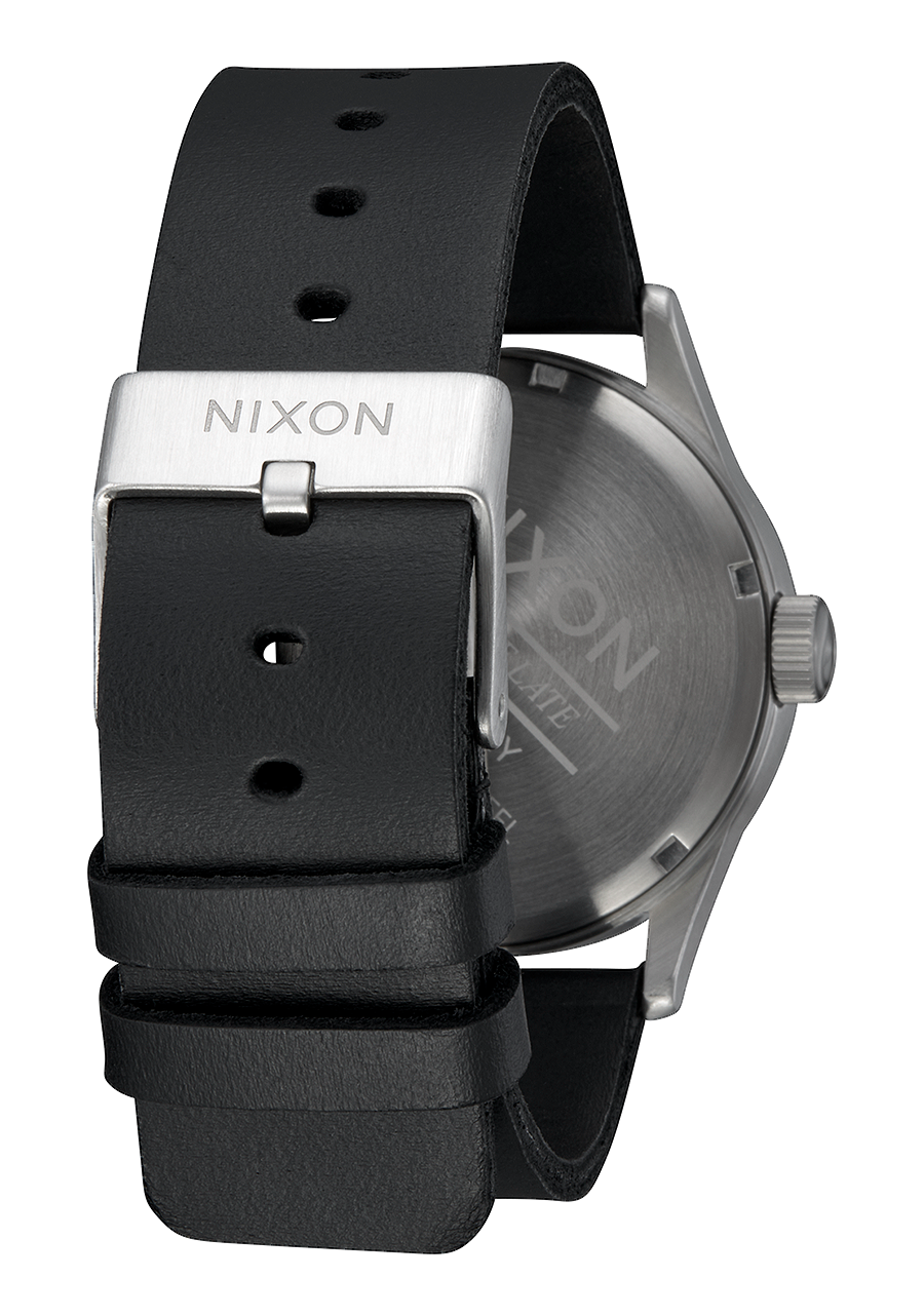 
NIXDEV01 Sentry Leather Analog Watch - All Silver / Black - View 3