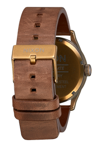 
NIXDEV01 Sentry Leather Analog Watch - Brass / Black / Brown - View 3