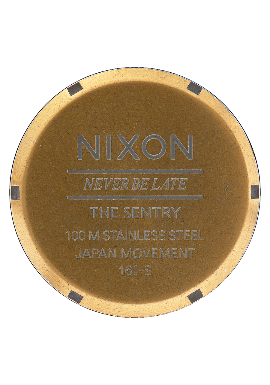 
NIXDEV01 Sentry Leather Analog Watch - Brass / Black / Brown - View 4