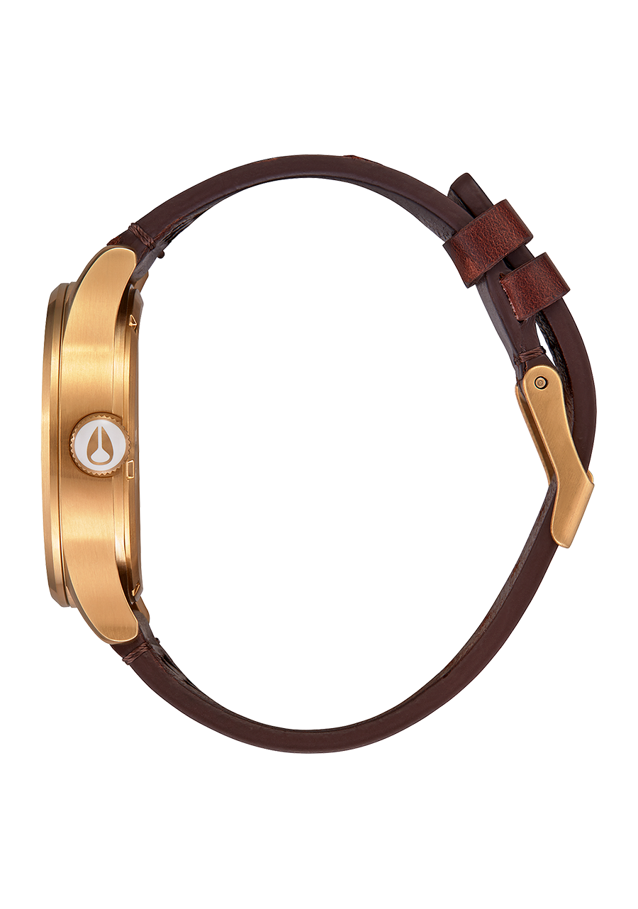 
NIXDEV01 Sentry Leather Analog Watch - Gold / Indigo / Brown - View 2