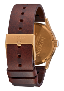 
NIXDEV01 Sentry Leather Analog Watch - Gold / Indigo / Brown - View 3