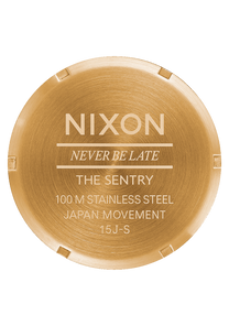 
NIXDEV01 Sentry Leather Analog Watch - Gold / Indigo / Brown - View 4