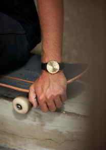 
NIXDEV01 Porter Leather Analog Watch - Gunmetal / Charcoal / Taupe - View 5