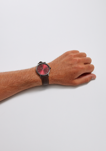 
NIXDEV01 Porter Leather Analog Watch - Gunmetal / Charcoal / Taupe - View 6