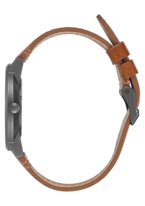 
NIXDEV01 Porter Leather Analog Watch - Gunmetal / Charcoal / Taupe - View 2