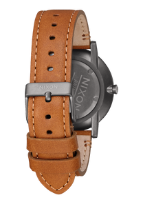 
NIXDEV01 Porter Leather Analog Watch - Gunmetal / Charcoal / Taupe - View 3