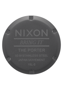 
NIXDEV01 Porter Leather Analog Watch - Gunmetal / Charcoal / Taupe - View 4