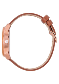 
NIXDEV01 Kensington Leather Analog Watch - Rose Gold / White - View 2