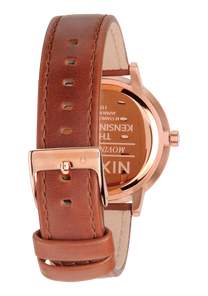 
NIXDEV01 Kensington Leather Analog Watch - Rose Gold / White - View 3
