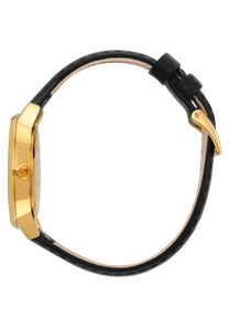 
NIXDEV01 Kensington Leather Analog Watch - Gold / Black - View 2