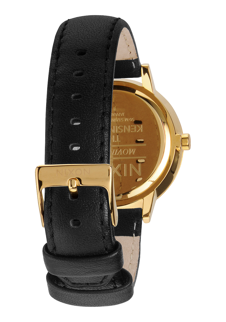 
NIXDEV01 Kensington Leather Analog Watch - Gold / Black - View 3