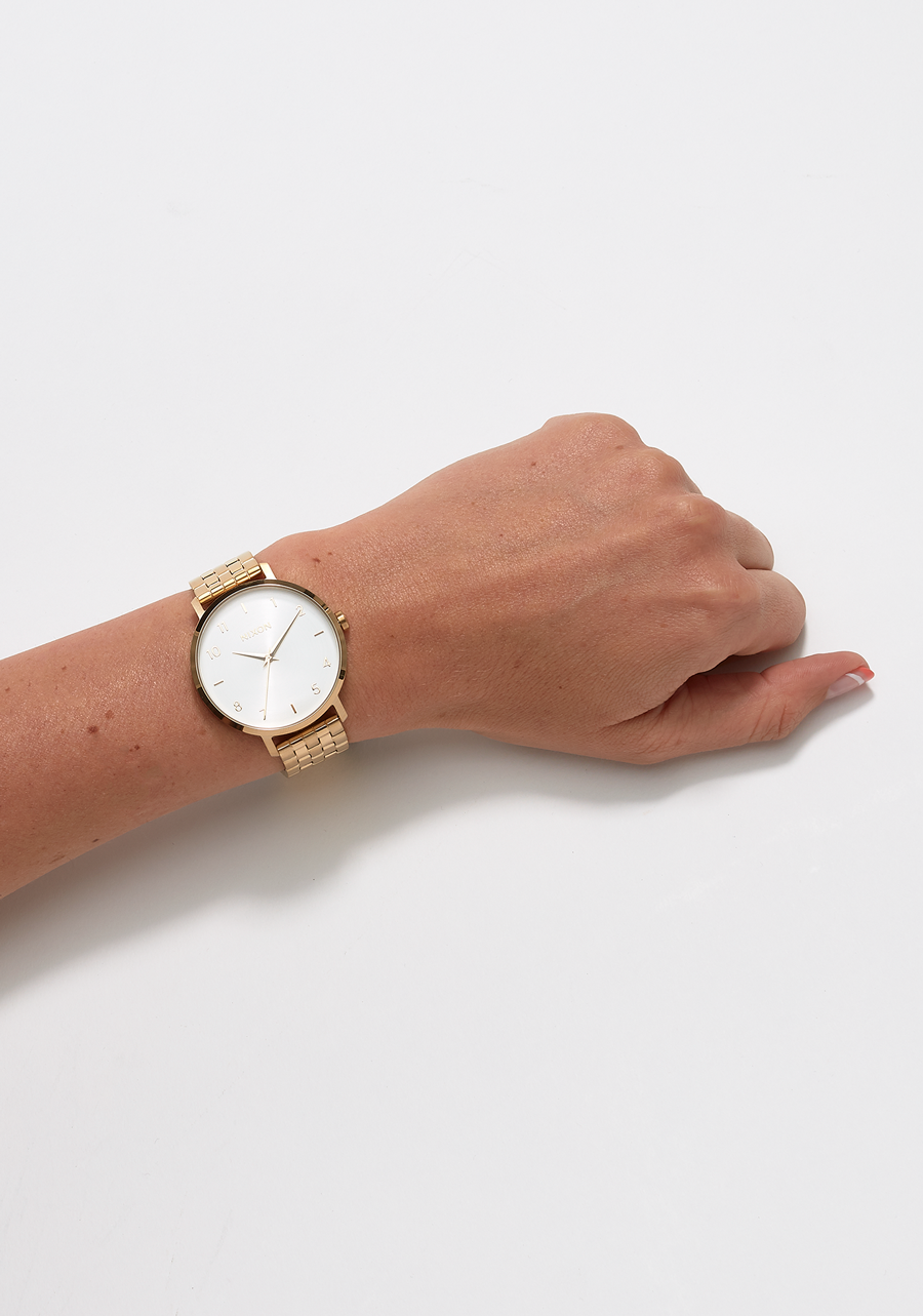 
NIXDEV01 Arrow Analog Watch - All Gold / White - View 6