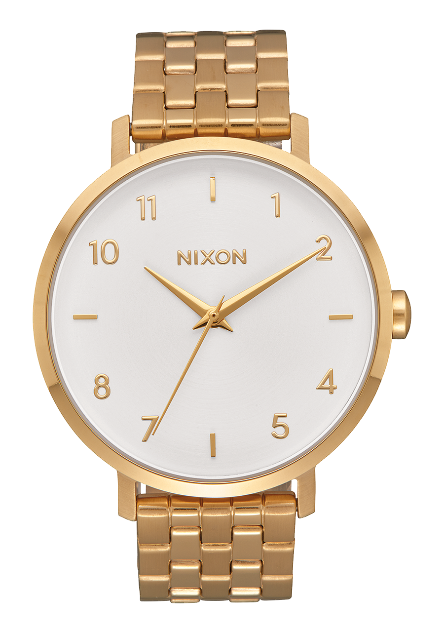 
NIXDEV01 Arrow Analog Watch - All Gold / White - View 1