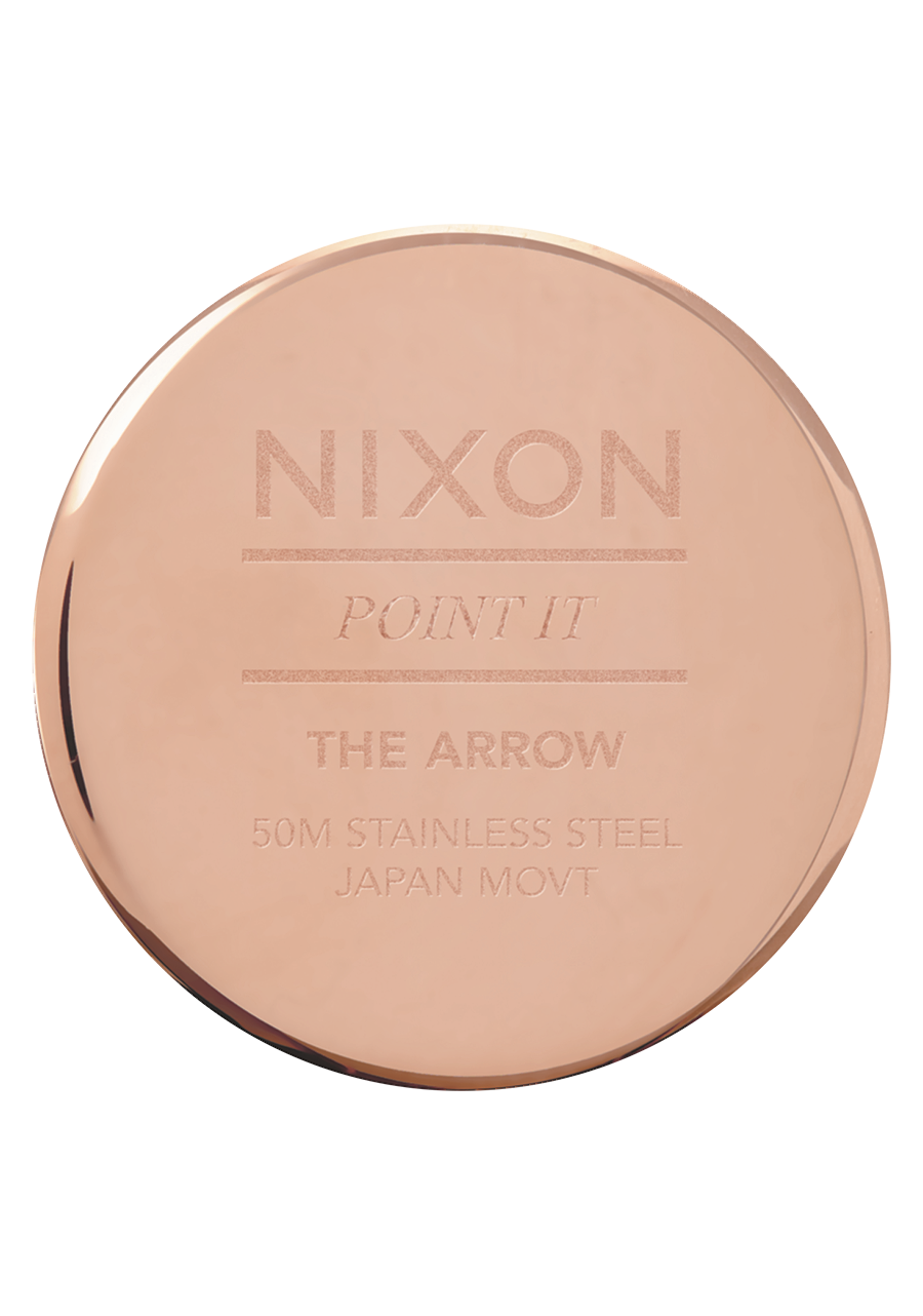 
NIXDEV01 Arrow Leather Analog Watch - Rose Gold / Light Pink - View 4