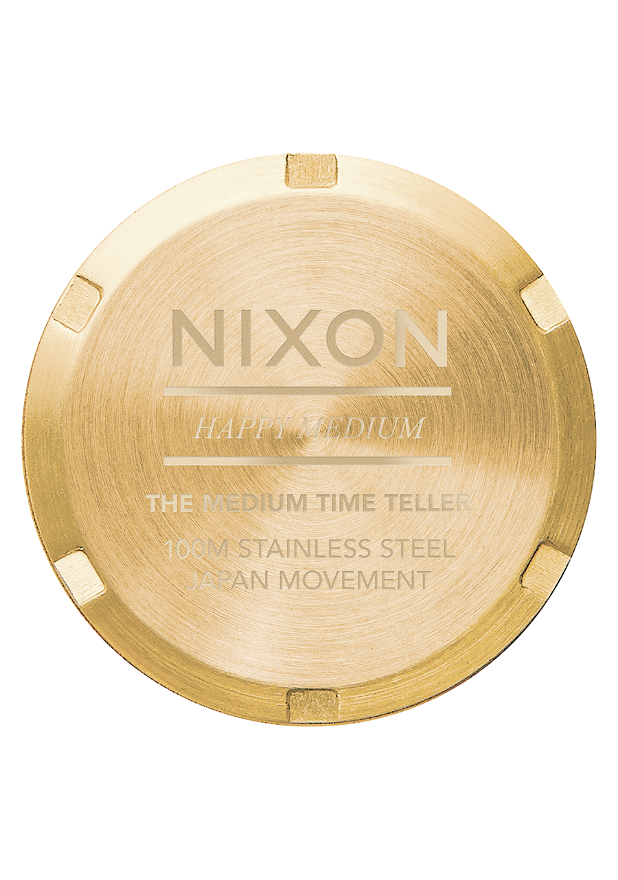
NIXDEV01 Medium Time Teller Analog Watch - Light Gold / Turquoise - View 4