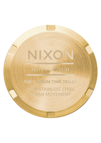 
NIXDEV01 Medium Time Teller Analog Watch - Light Gold / Turquoise - View 4