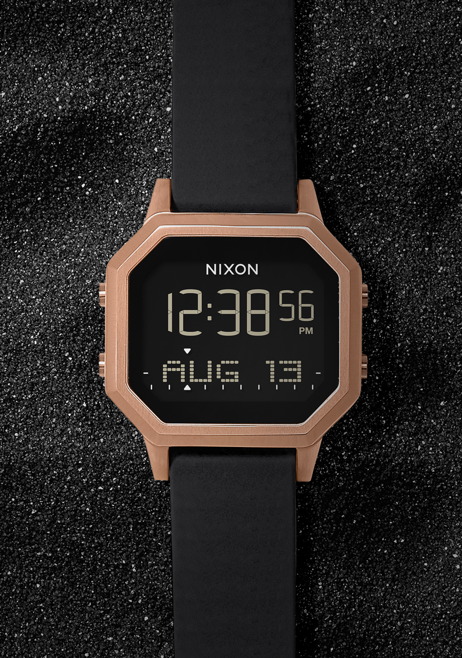 
NIXDEV01 Siren Stainless Steel Digital Watch - Rose Gold / Black - View 7
