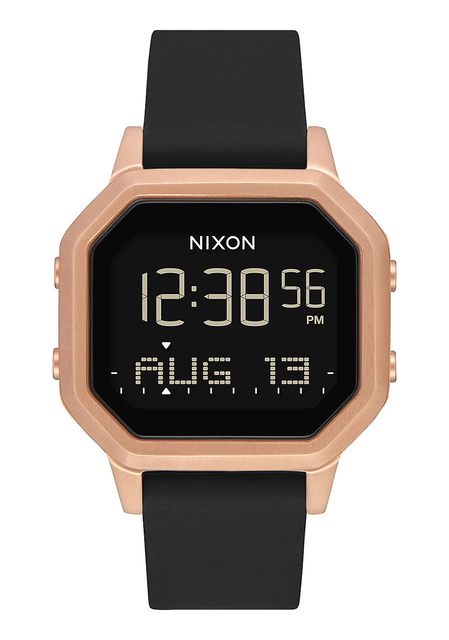 
NIXDEV01 Siren Stainless Steel Digital Watch - Rose Gold / Black - View 1