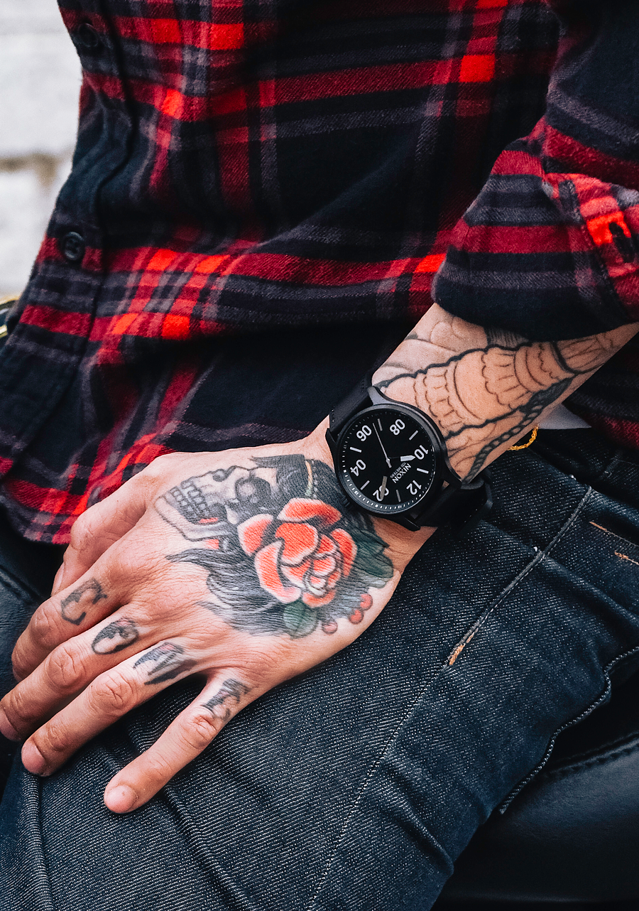 
NIXDEV01 Patrol Leather Analog Watch - Navy / Saddle - View 5